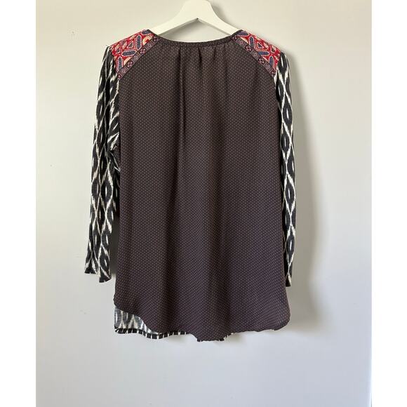 Anthropologie One September Palambo Ikat Boho Blouse size Medium - Picture 7 of 11